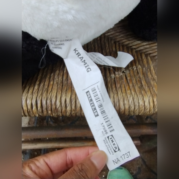 Ikea KRAMIG BLACK AND WHITE PANDA BEAR Stuffed Animal PLUSH SOFT TOY Lovey Cute - Picture 8 of 9